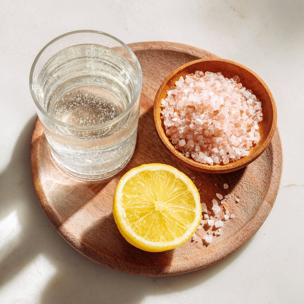 Pink Salt Weight Loss Recipe: Easy 3-Ingredient Morning Detox 6 ingredients for pink salt weight loss recipe: water, lemon, and Himalayan salt