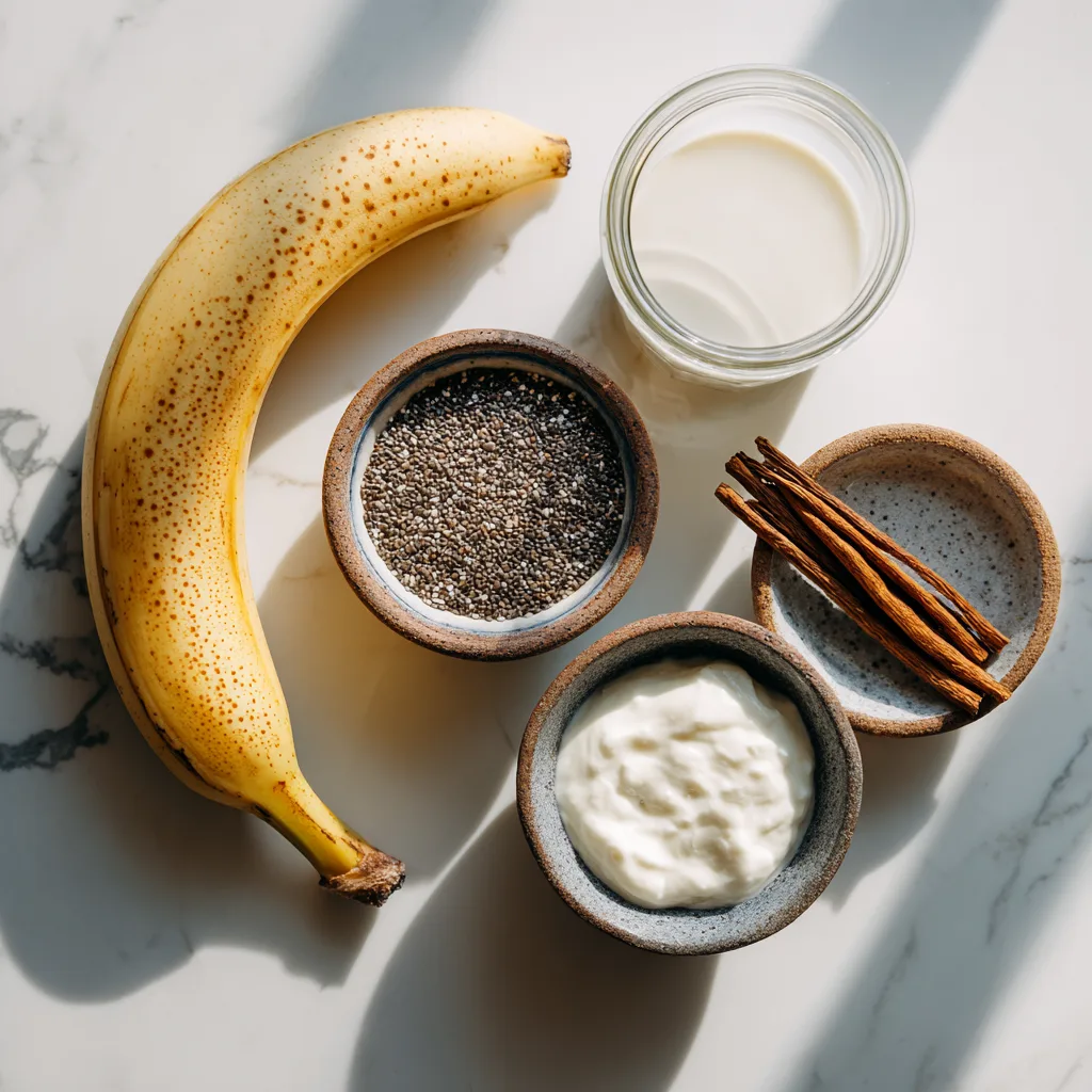 Banana and Chia Seeds Smoothie Recipe for Weight Loss & Energy 3 ingredients for banana and chia seeds smoothie