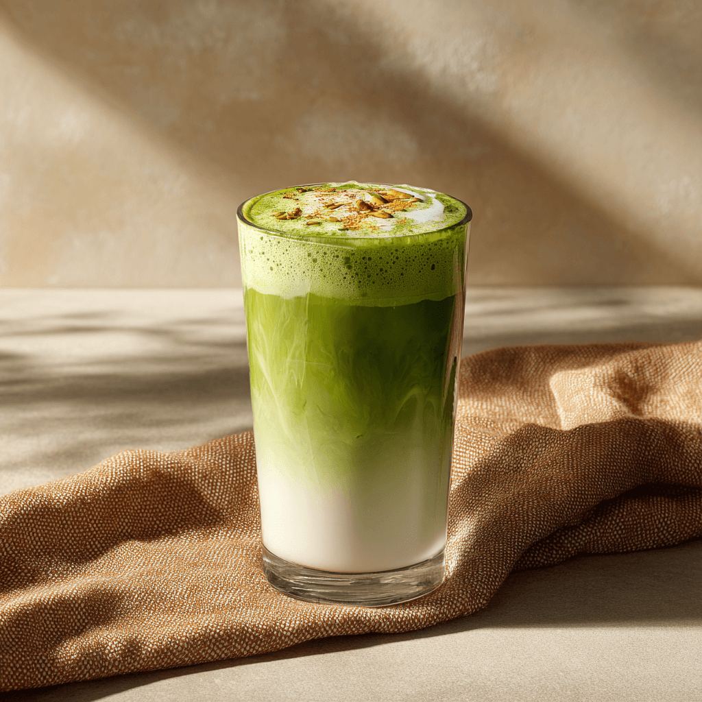 Matcha Latte Recipes That Taste Like Comfort in a Cup 7 chai matcha latte in tall glass with frothy