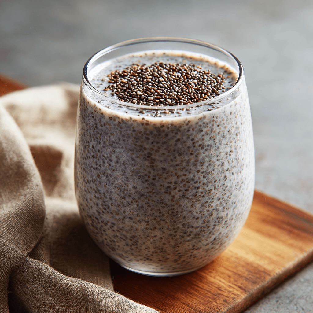 Chia Seed Smoothie for Weight Loss That Actually Works 6 Glass of chia seed smoothie showing texture and nutritional density