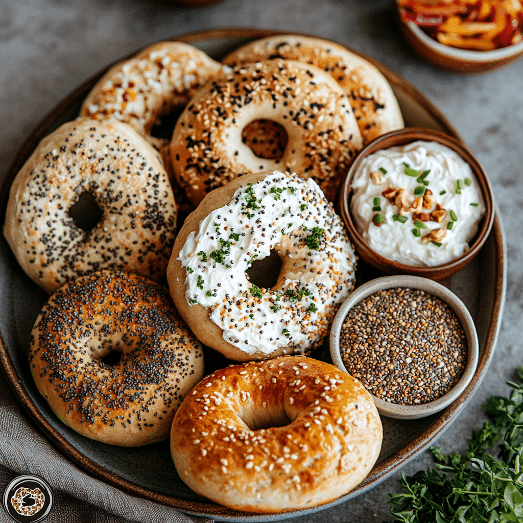 Cottage Cheese Protein Bagels: High-Protein, No-Fuss Breakfast Win 8 Variety of cottage cheese protein bagels with toppings