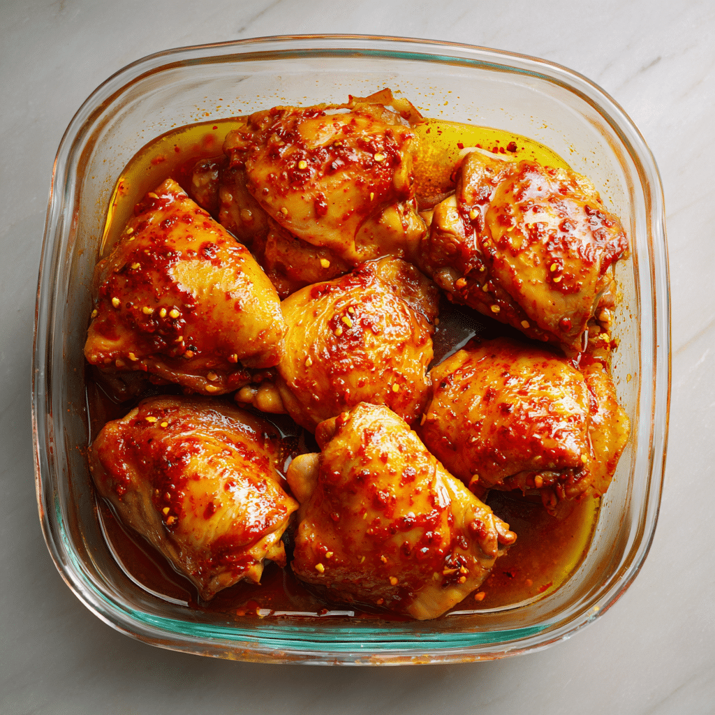 Chipotle Honey Chicken Recipe That’s Sweet, Smoky & Easy 7 Chicken marinating in chipotle honey sauce