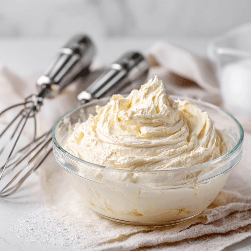 Tiramisu Matcha Latte Recipe: Creamy, No-Bake Layered Dessert 6 Whipped mascarpone cream for tiramisu