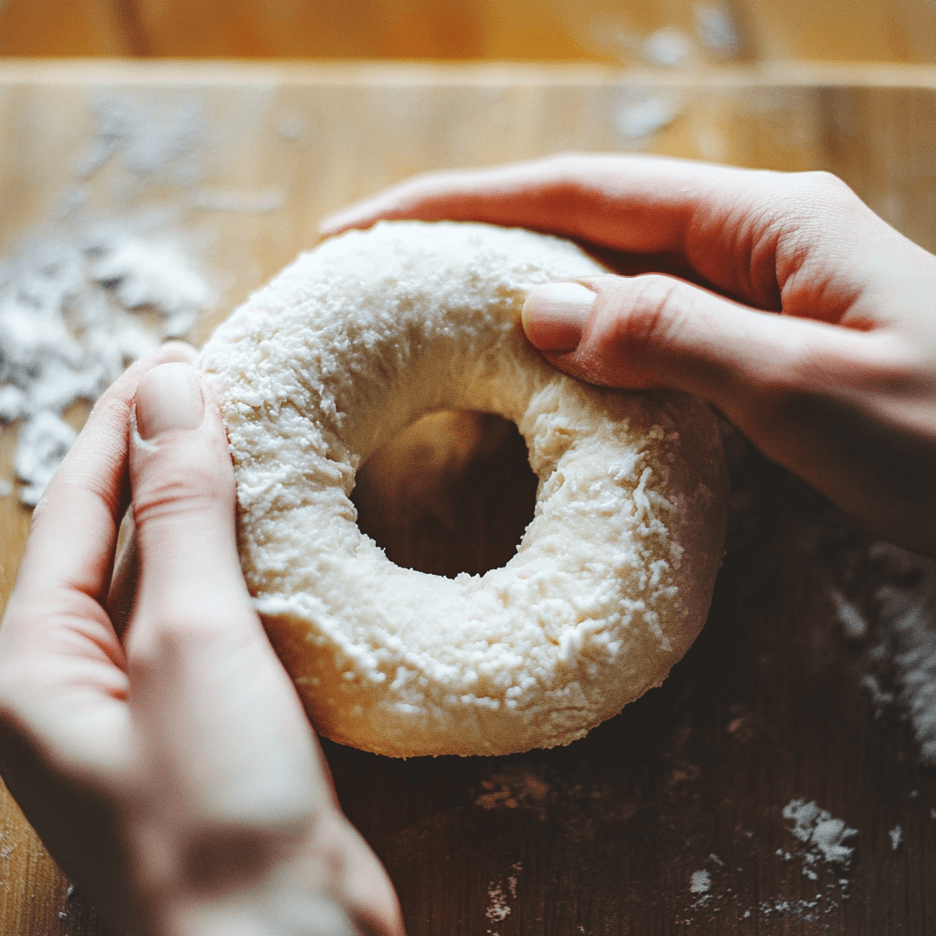 Cottage Cheese Bagels with Almond Flour – Easy, Chewy & Grain-Free 7 Shaping dough for cottage cheese almond flour bagels