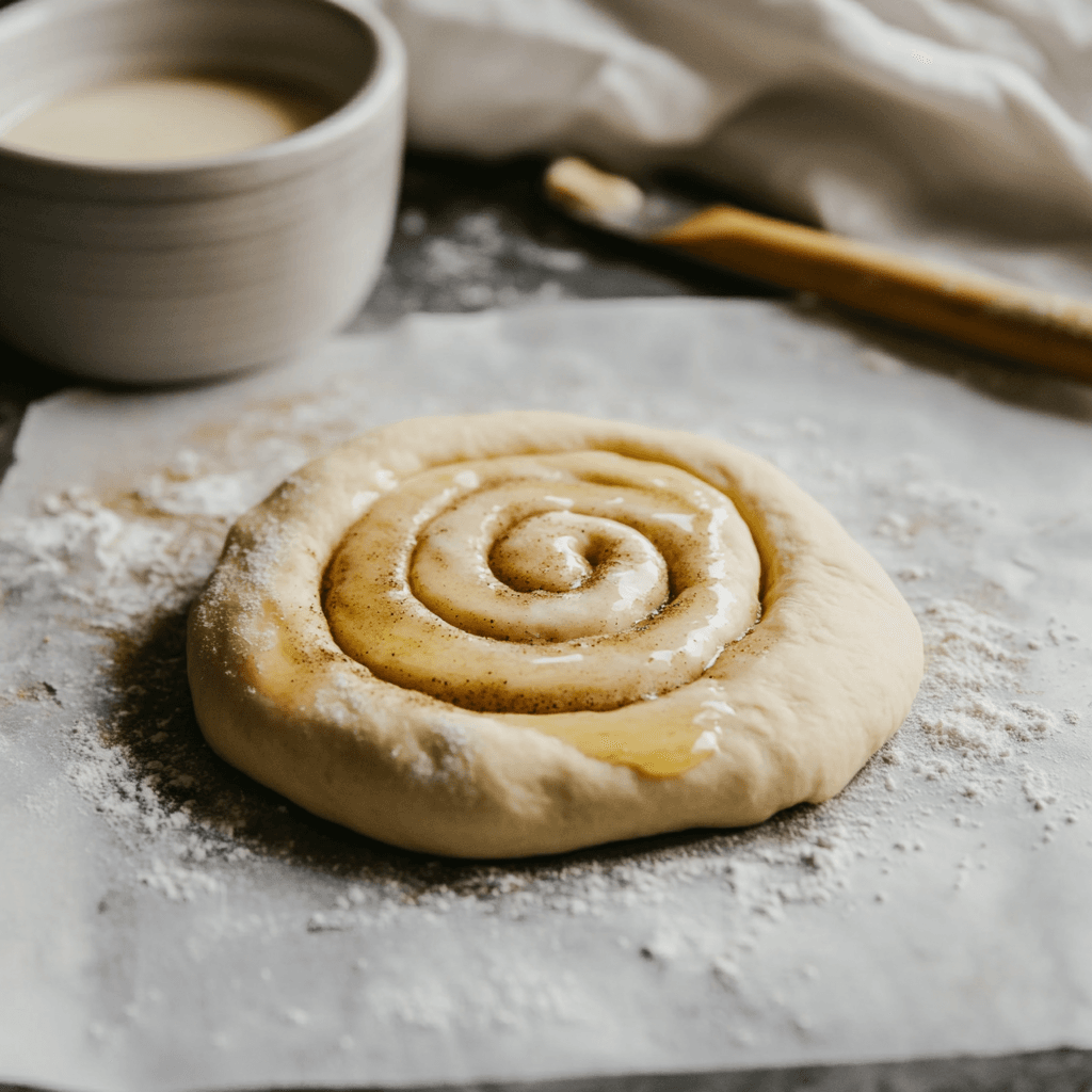 Sourdough Discard Cinnamon Rolls: The Best Way to Use Leftover Starter 7 Rolling and filling sourdough cinnamon roll dough