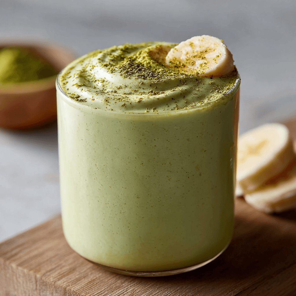 Matcha Smoothie Recipes That Energize Your Day Naturally 2 Banana matcha smoothie in a glass showing creamy texture