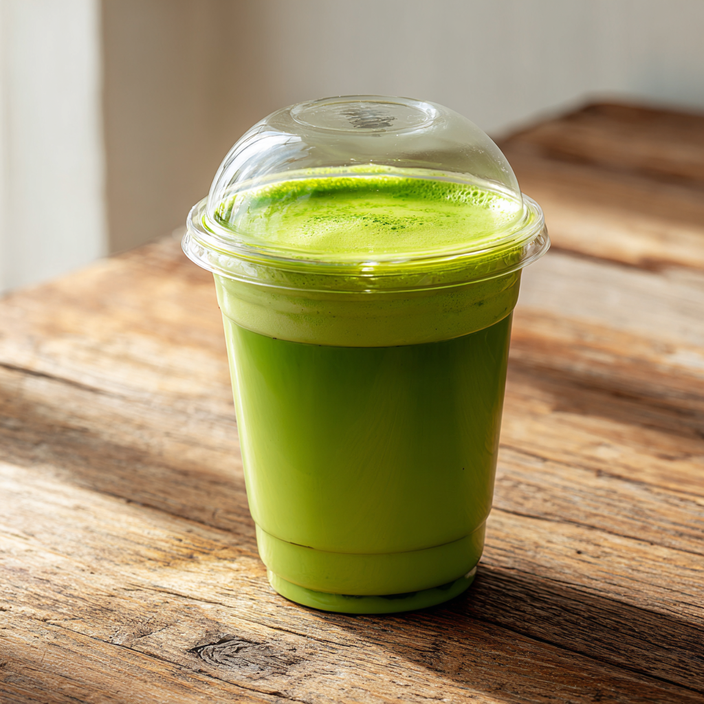 Matcha Green Tea Latte Starbucks: Ingredients, Calories, and How to Make It 5 hot matcha green tea latte in clear plastic cup with steam