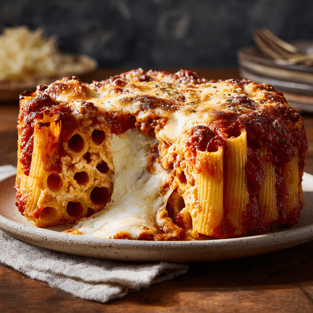 Honeycomb Pasta Cake – Easy, Stunning, and Cheesy Showstopper 4 Perfectly baked honeycomb pasta cake slice on plate
