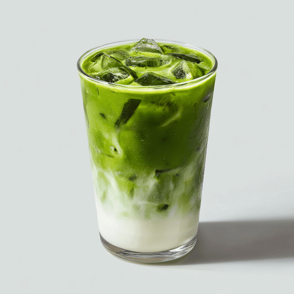 Starbucks Matcha Latte: Copycat Recipe for a Creamy, Healthy Fix 5 Iced layered Starbucks matcha latte in a tall clear cup