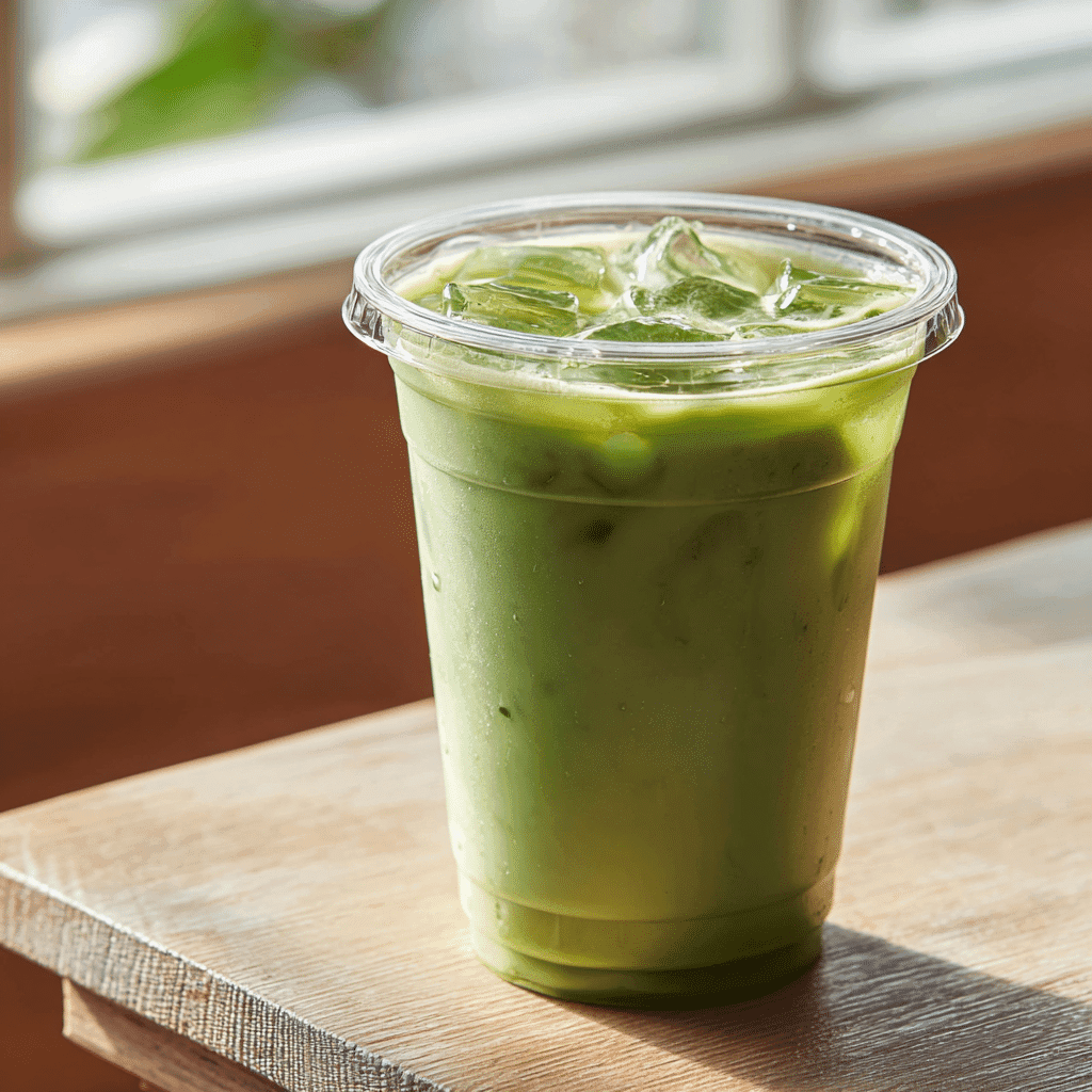 Starbucks Matcha Latte Oat Milk Copycat Recipe: Creamy & Easy 8 Iced Starbucks-style matcha latte with oat milk in a plastic cup