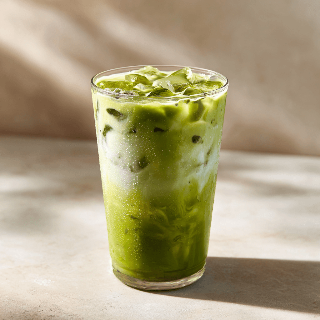 Iced Matcha Latte Starbucks: Ingredients, Calories & DIY Recipe Guide 6 Iced matcha latte Starbucks copycat in a clear plastic cup