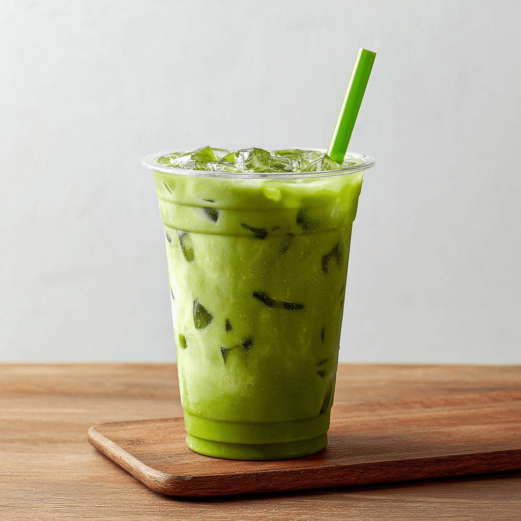 Matcha Green Tea Latte Starbucks: Ingredients, Calories, and How to Make It 1 matcha green tea latte Starbucks in clear cup