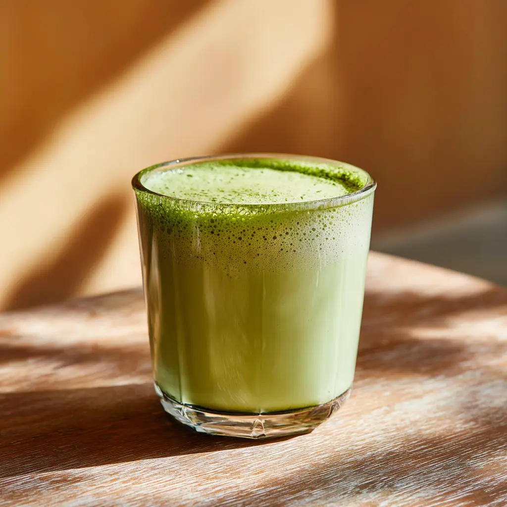 Matcha Latte for Weight Loss: Daily Benefits, Fat-Burning Power & Tips 7 close-up matcha latte in glass cup for weight loss