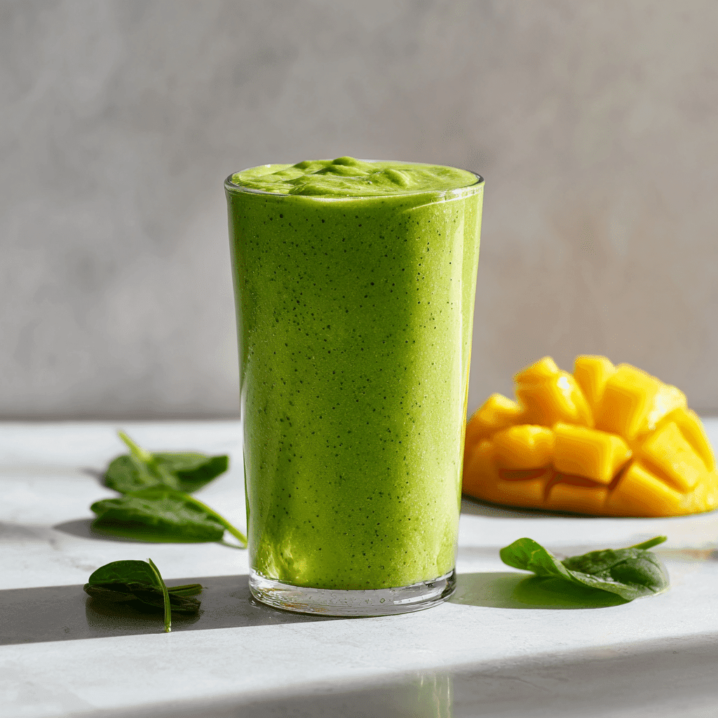 Panera Tropical Green Smoothie Recipe: Easy, Healthy, Delicious 6 Tropical green smoothie in clear glasses with mango and spinach