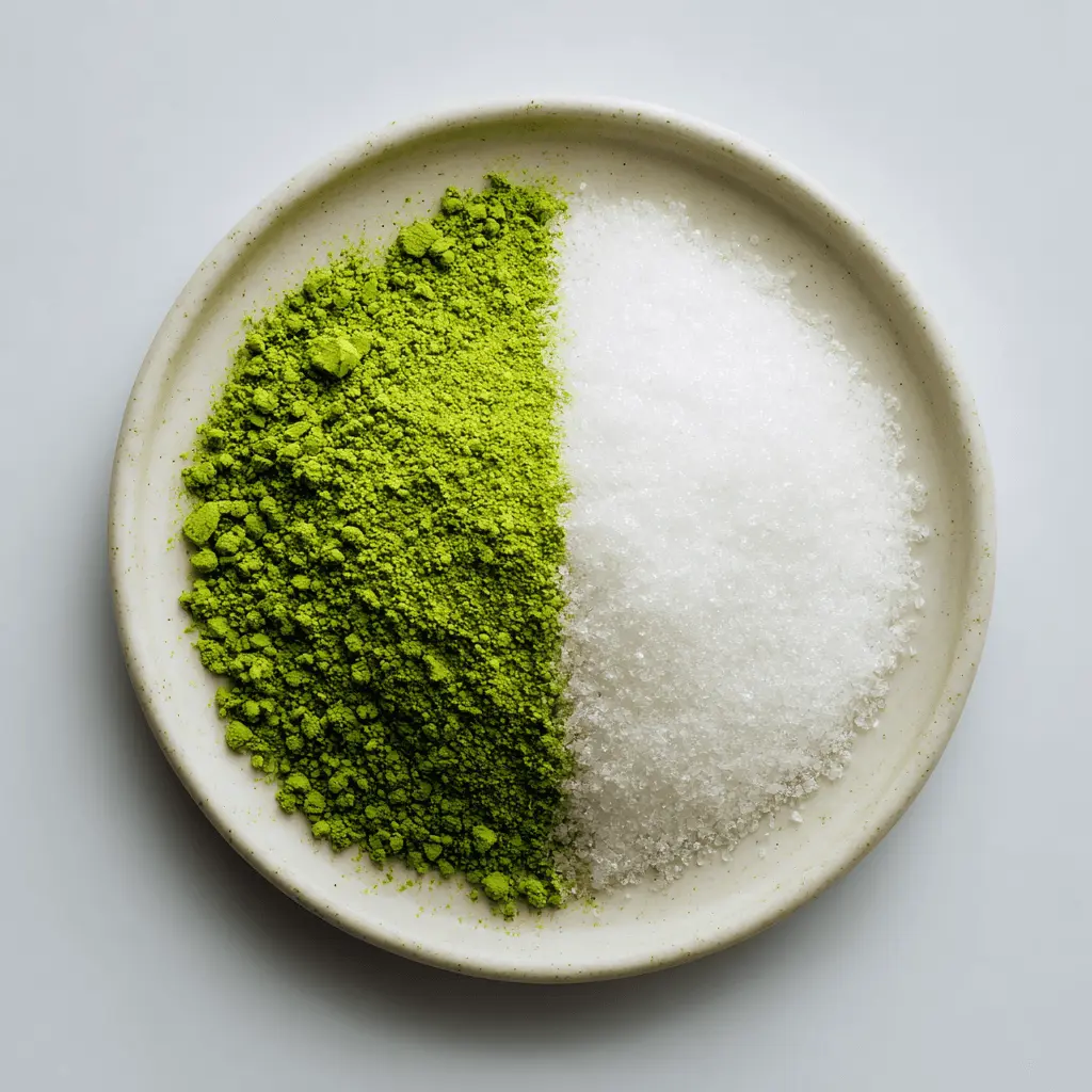 Starbucks Matcha Latte: Copycat Recipe for a Creamy, Healthy Fix 6 Matcha powder and sugar side by side for Starbucks blend