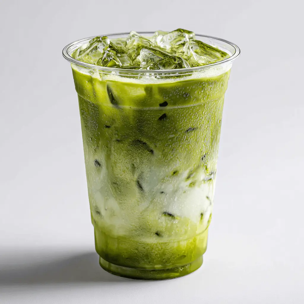 Starbucks Matcha Latte: Copycat Recipe for a Creamy, Healthy Fix 6 Starbucks Matcha Latte in a clear plastic cup - copycat recipe