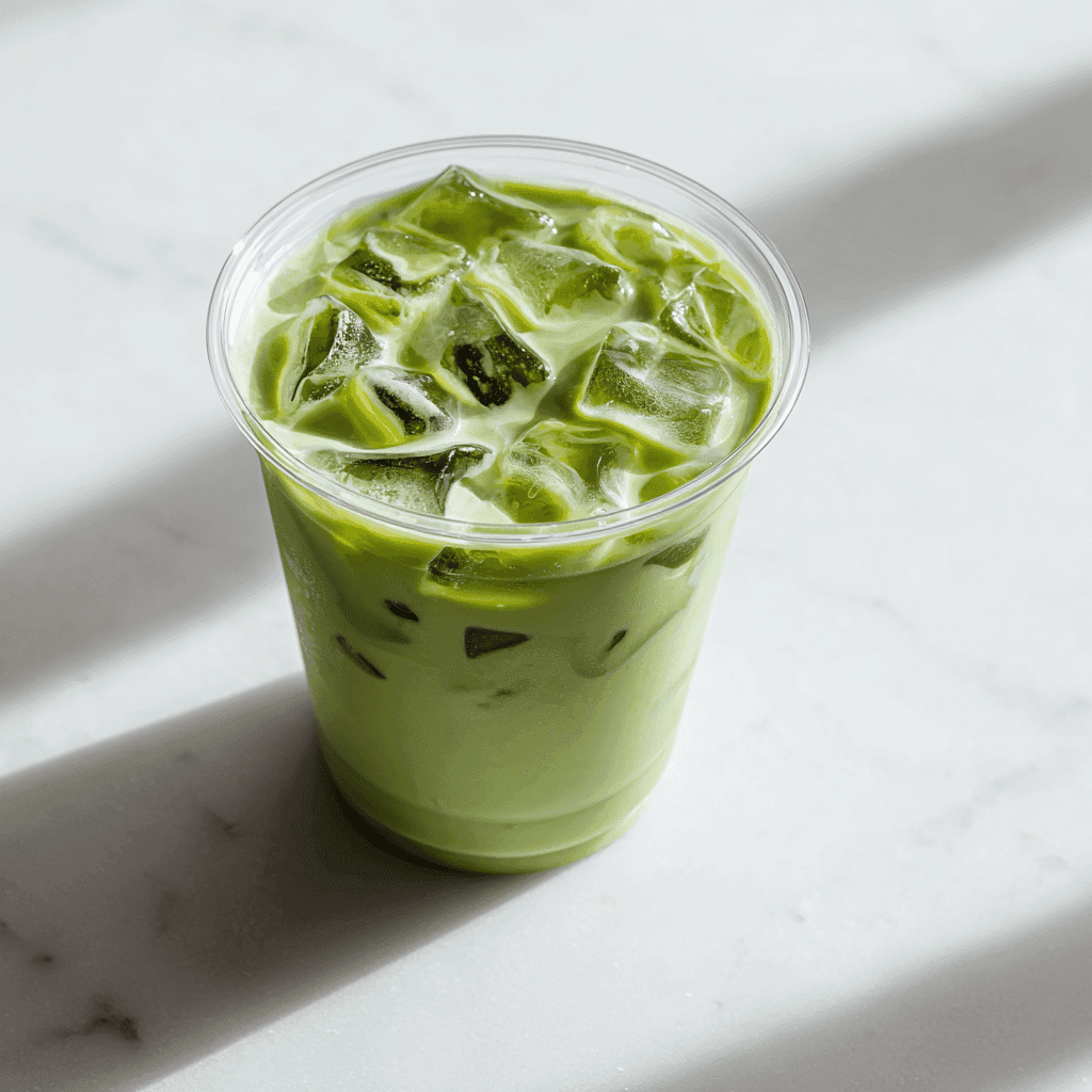 Starbucks Matcha Latte oat milk copycat served over ice