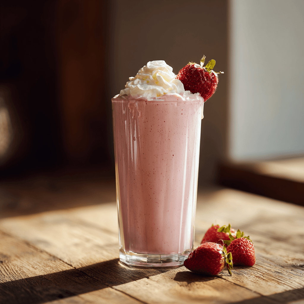 Strawberry Cheesecake Smoothie Recipe – Easy & Creamy Delight 6 Finished strawberry cheesecake smoothie with last sips showing
