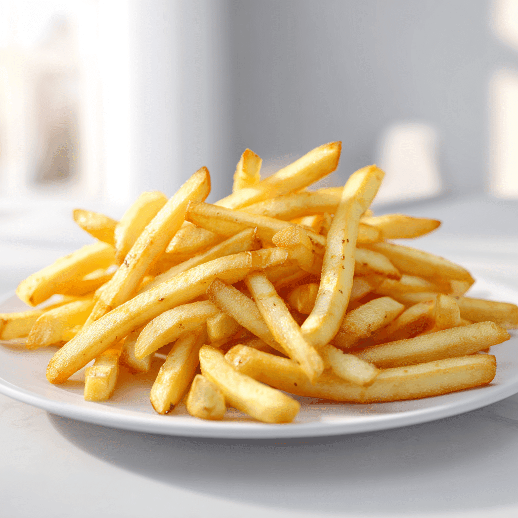 Air Fryer Frozen French Fries: Crispy Perfection in Minutes 5 Air fryer french fries with ketchup, garlic aioli, and spicy mayo dips