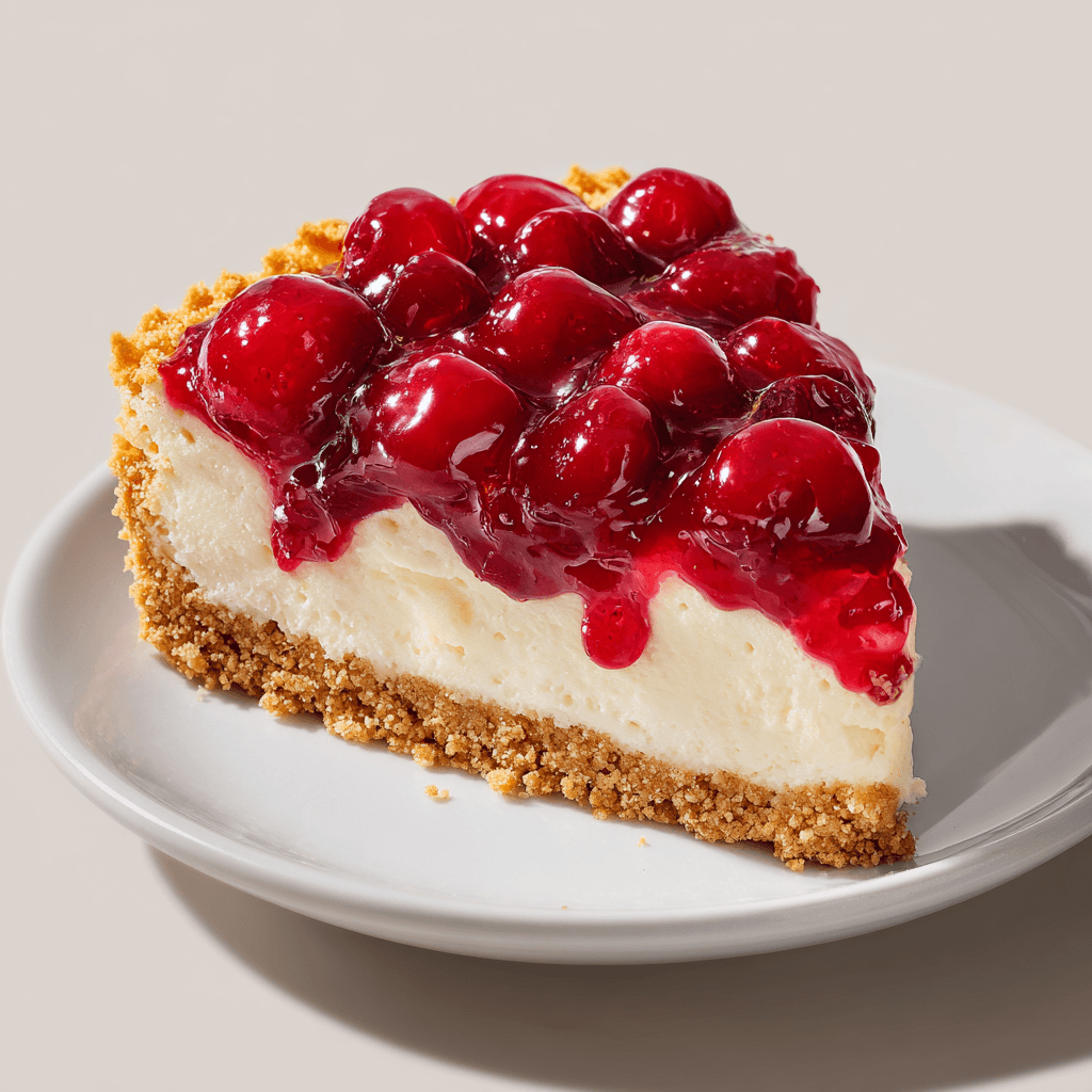 Cherry Yum Yum – Sweet Layers for a Crowd-Pleasing Dessert 5 slice of Cherry Yum Yum dessert on a white plate showing layered crust, cream, and cherry topping