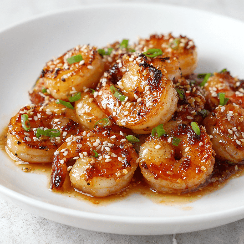 Hibachi Steak and Shrimp Recipe – Bold, Buttery & Fast 5 Garlic butter hibachi shrimp served on a white plate