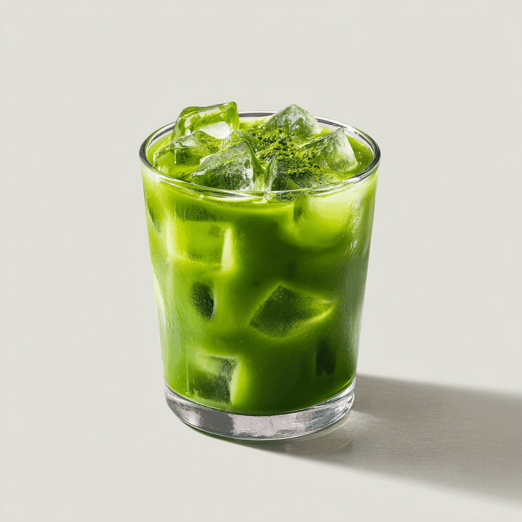 Make Matcha Tea Without Whisk – Smooth & Easy Methods That Work 5 Iced matcha tea in a clear glass cup made without a whisk