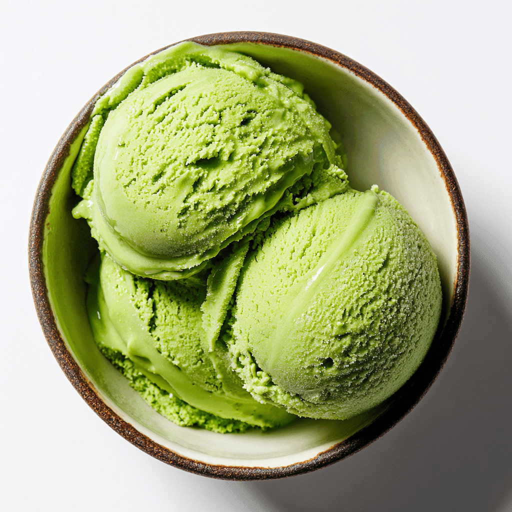 Matcha Ice Cream Recipe – Creamy, Refreshing, and Delicious 5 Scoop of homemade matcha ice cream served in a small bowl with creamy texture and vibrant green color