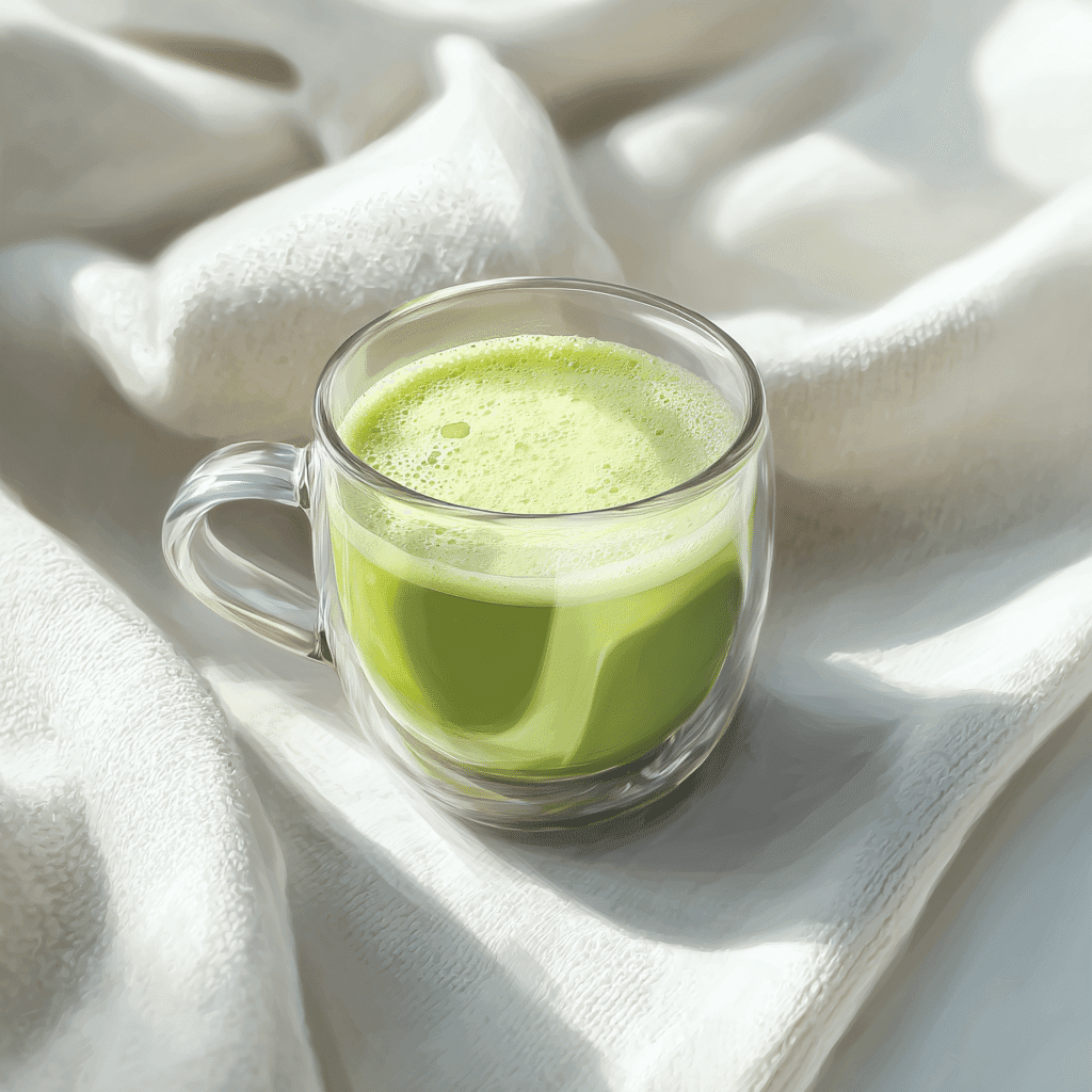 Make Matcha Tea Without Whisk – Smooth & Easy Methods That Work 6 Calm and cozy matcha tea in a glass cup made without a whisk