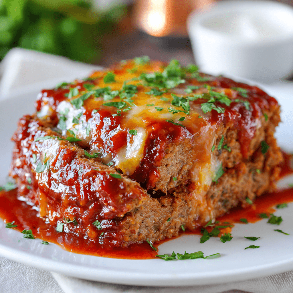 Mexican Meatloaf Recipe with Bold, Comforting Flavor 3 Warm Mexican meatloaf slices with salsa and cheese on a white plate
