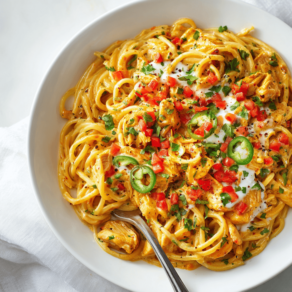 Chicken Spaghetti with Velveeta: The Creamy Classic You’ll Crave 5 Velveeta Chicken Spaghetti with fresh add-ins like jalapeños and tomatoes