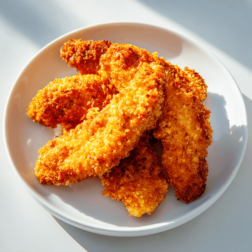 Reheat Chicken Tenders in Air Fryer: Crispy & Juicy Every Time 1 Crispy reheated chicken tenders with golden coating