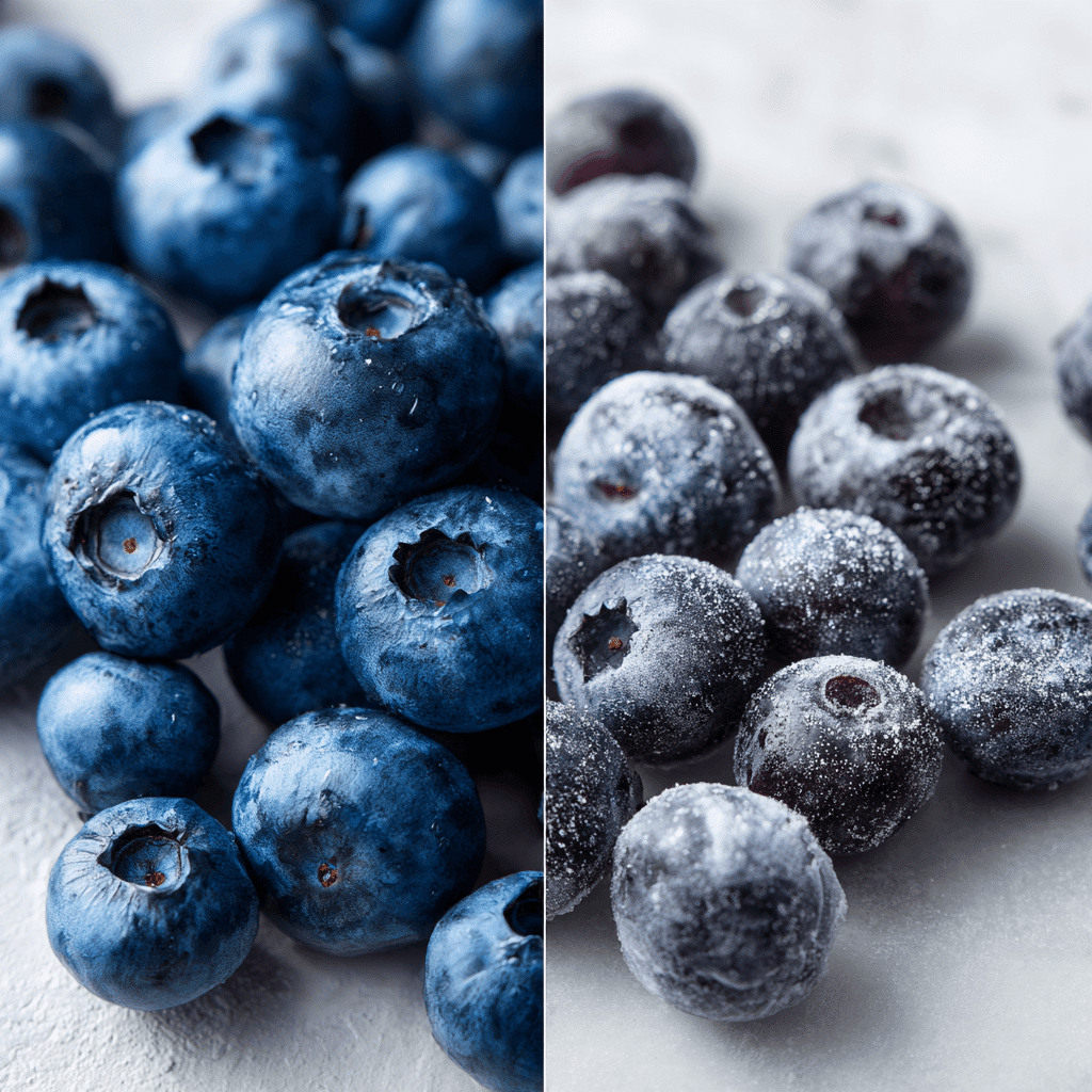 Blueberry Pancake Recipe That’ll Make Your Mornings Magical 3 Fresh vs frozen blueberries comparison for blueberry pancake recipe