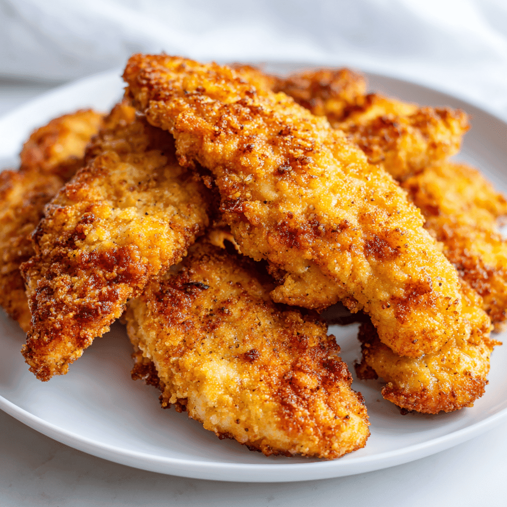 Chicken Tenders Air Fryer No Breading: Juicy & Healthy 1 Healthy air fryer chicken tenders without breading on a white plate