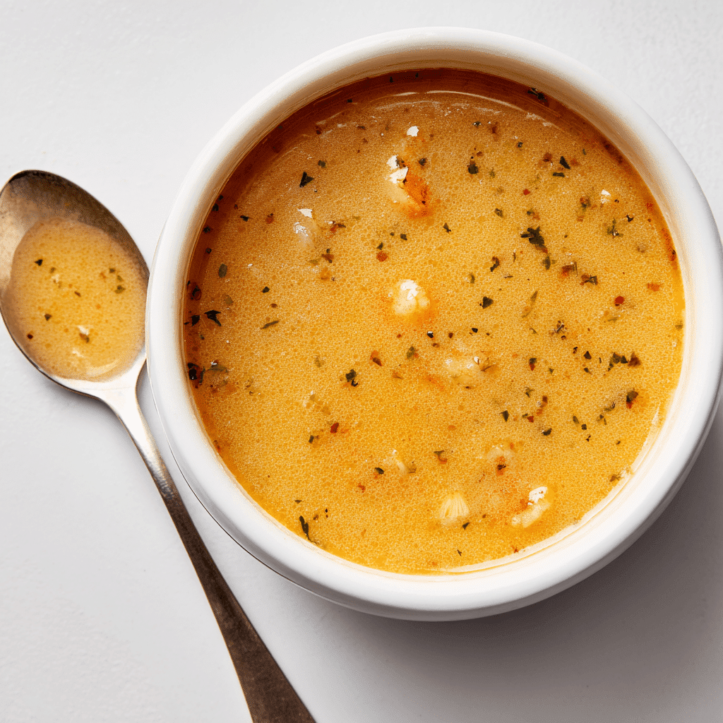Seafood Boil Sauce Recipe That Packs Bold Flavor 1 Homemade seafood boil sauce with garlic and Cajun spices in white bowl