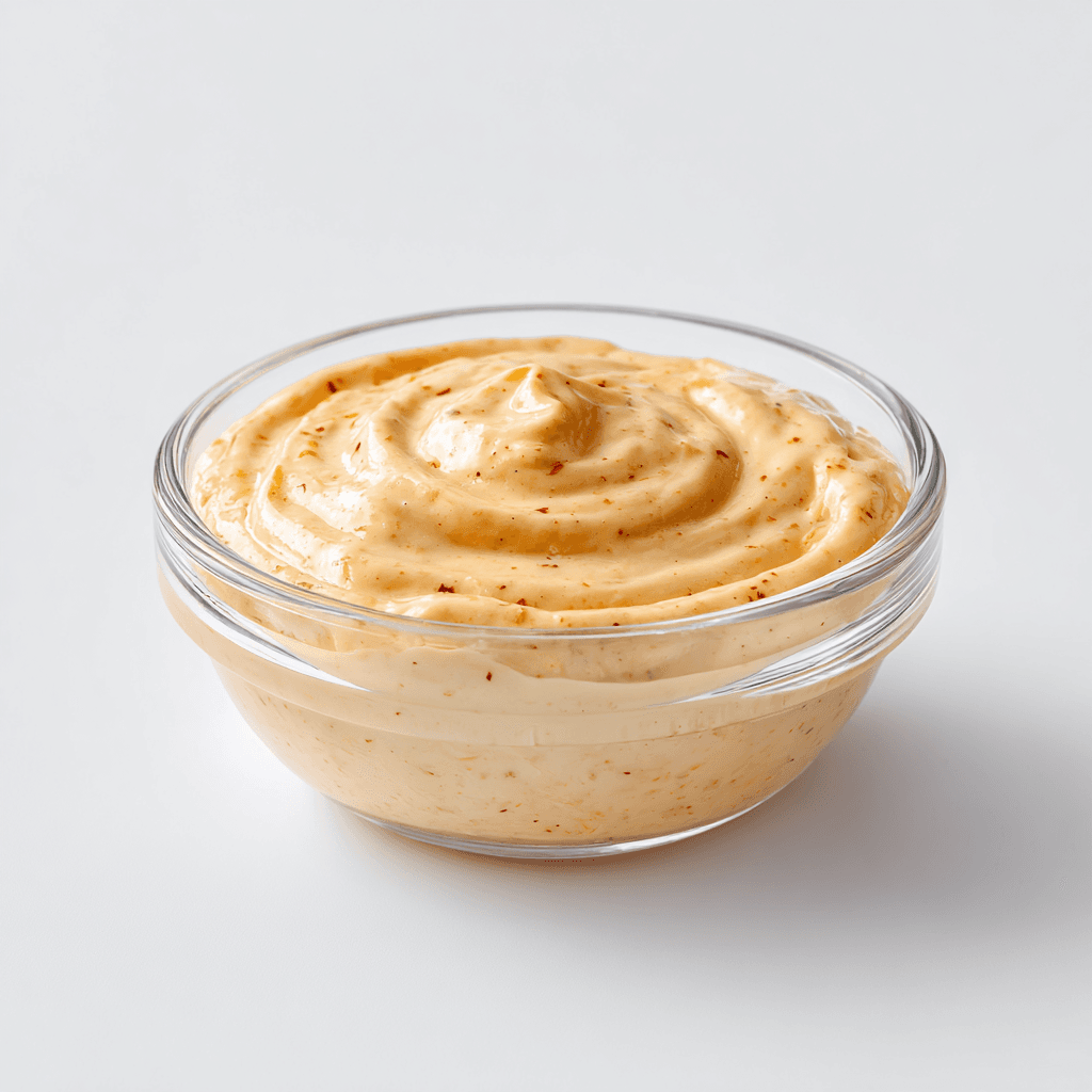 Taco Bell Quesadilla Sauce: Easy Homemade Copycat Recipe 6 Creamy Taco Bell quesadilla sauce in a glass bowl on a white background