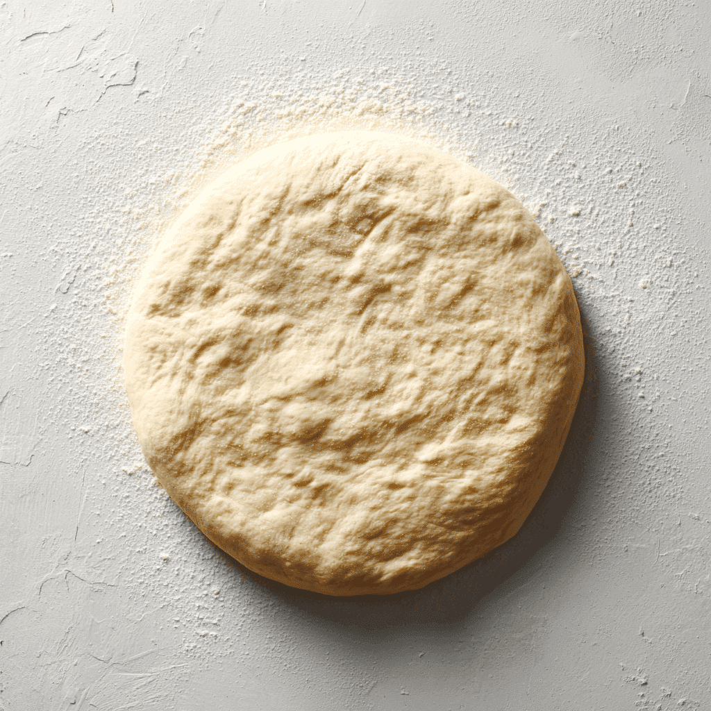 Homemade Thin Crust Pizza Dough Recipe: Crispy & Easy 2 Circular thin crust pizza dough patty on a floured white surface