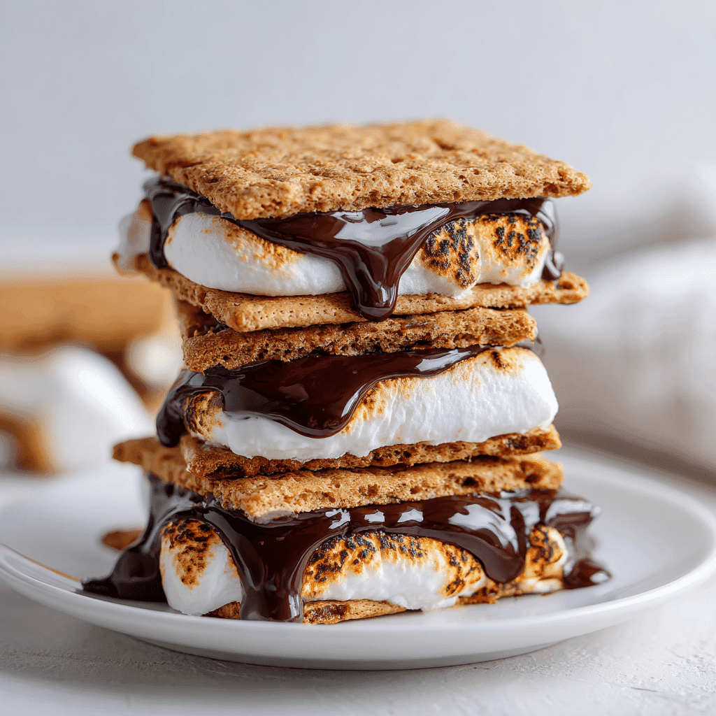 Gooey air fryer s’mores with golden marshmallows and melted chocolate