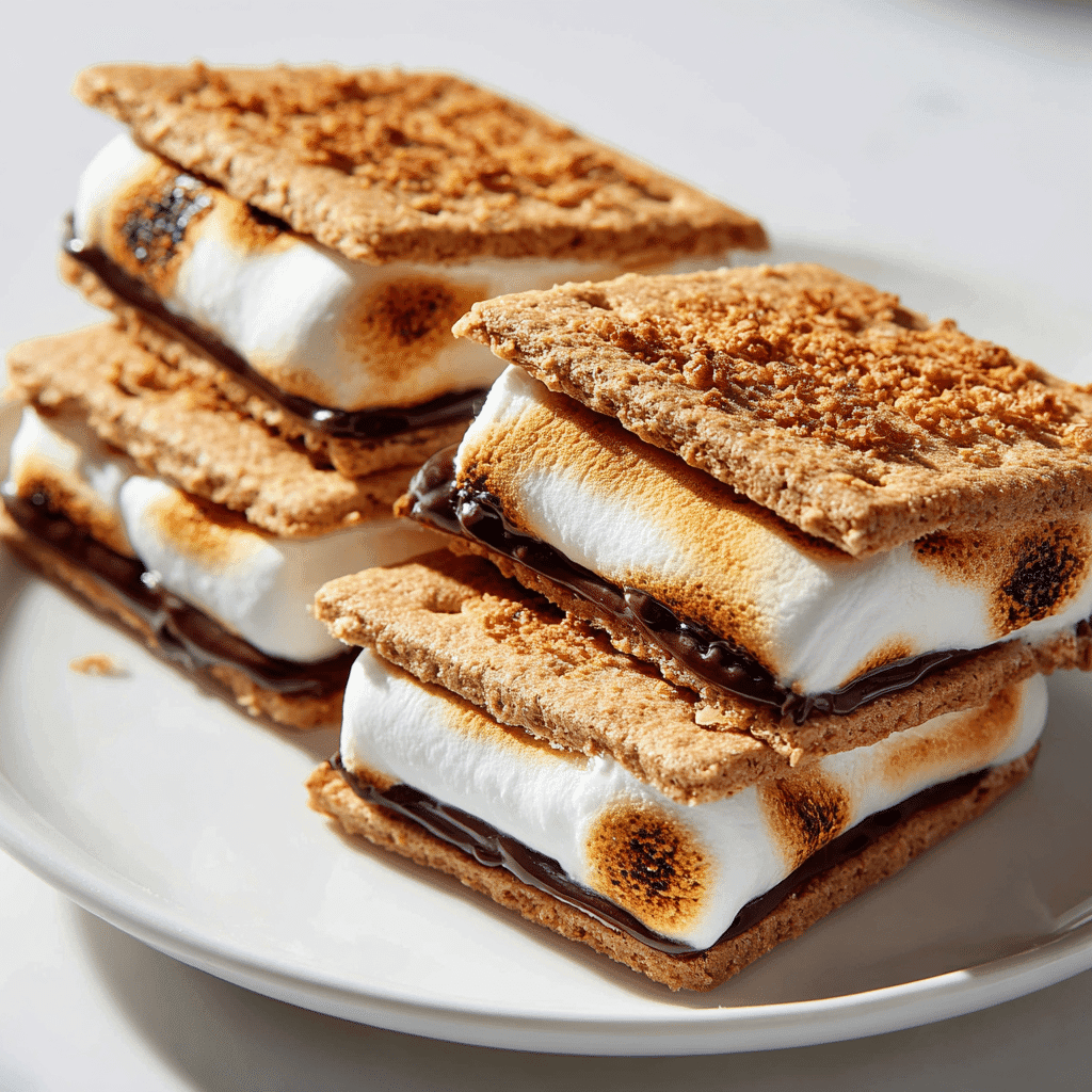 Golden air fryer s’mores with gooey marshmallows and crisp graham crackers
