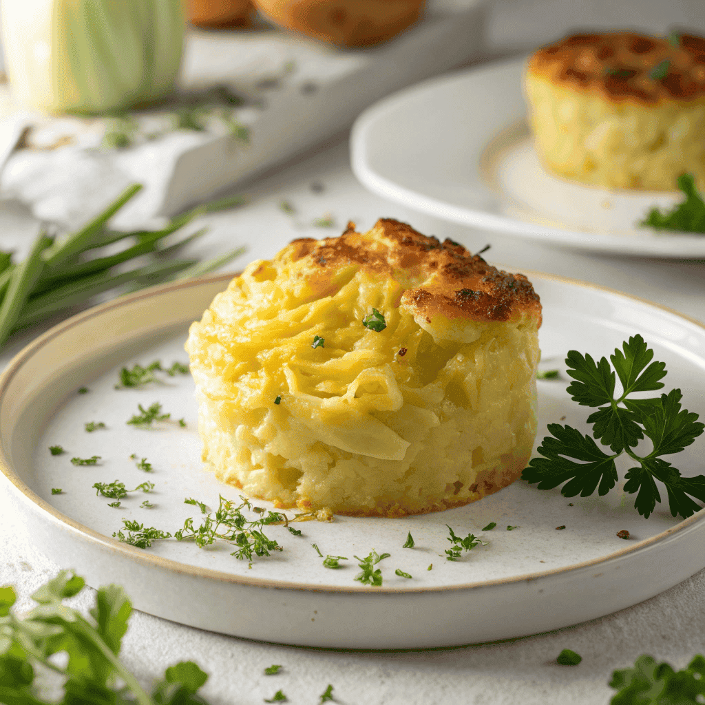 The Best Traditional Rumbledethumps Recipe 1 Classic Scottish Rumbledethumps neatly served on a white plate with golden crispy cheese and vegetable texture.