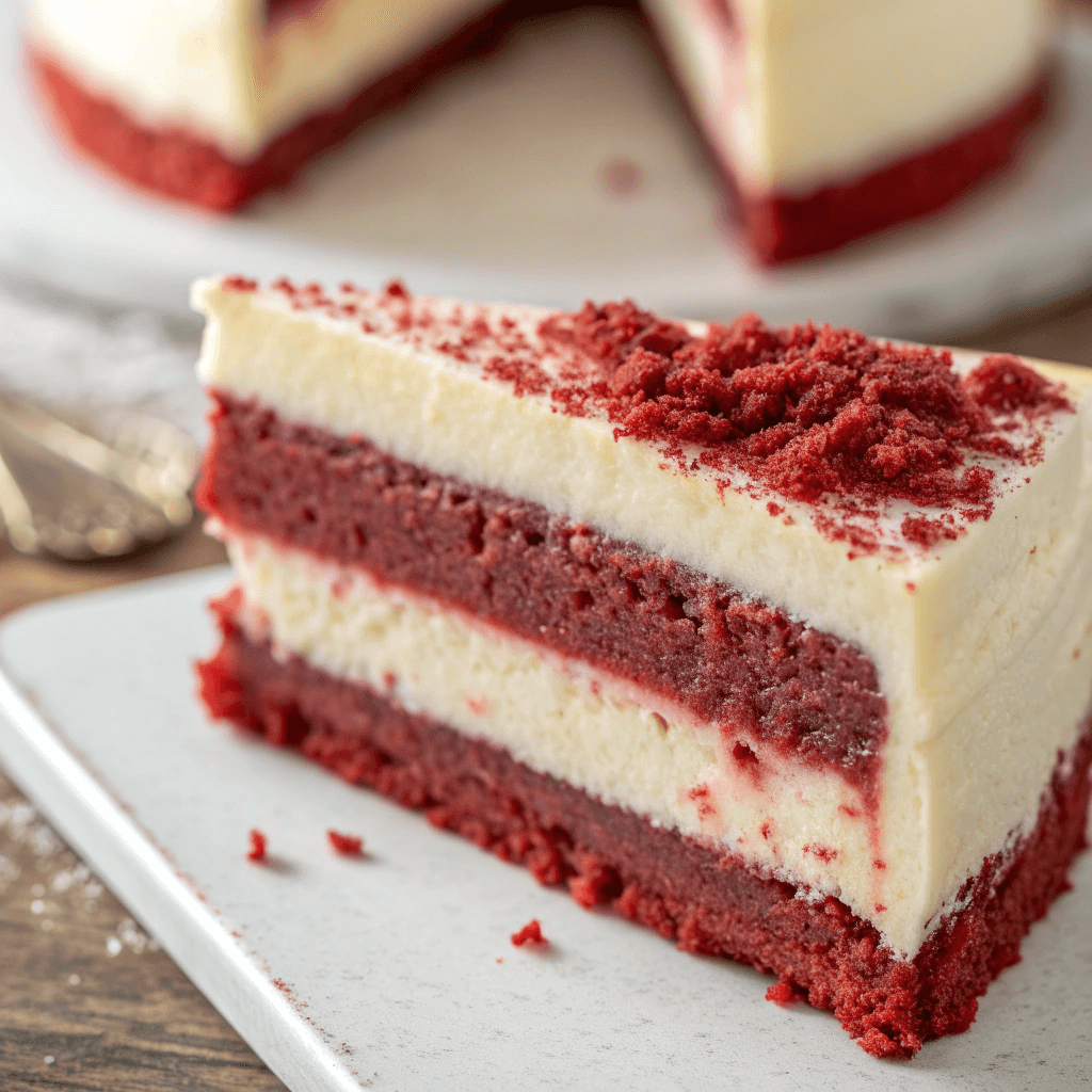 Best Red Velvet Cheesecake with Cream Cheese Frosting
