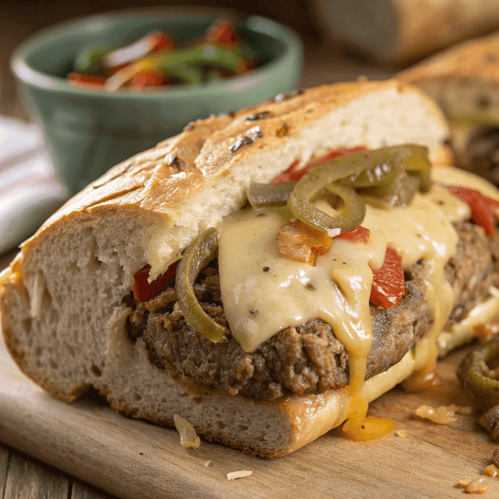 Philly Cheesesteak Meatloaf: A Hearty Family Favorite 3 Full Philly Cheesesteak Meatloaf – Complete Recipe View