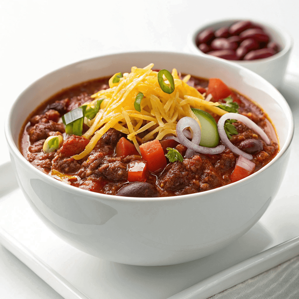 Copycat Wendy's Chili Recipe: Tastes Just Like the Original 2 Bowl of Wendy’s-style chili with cheese and onions on a clean white background.
