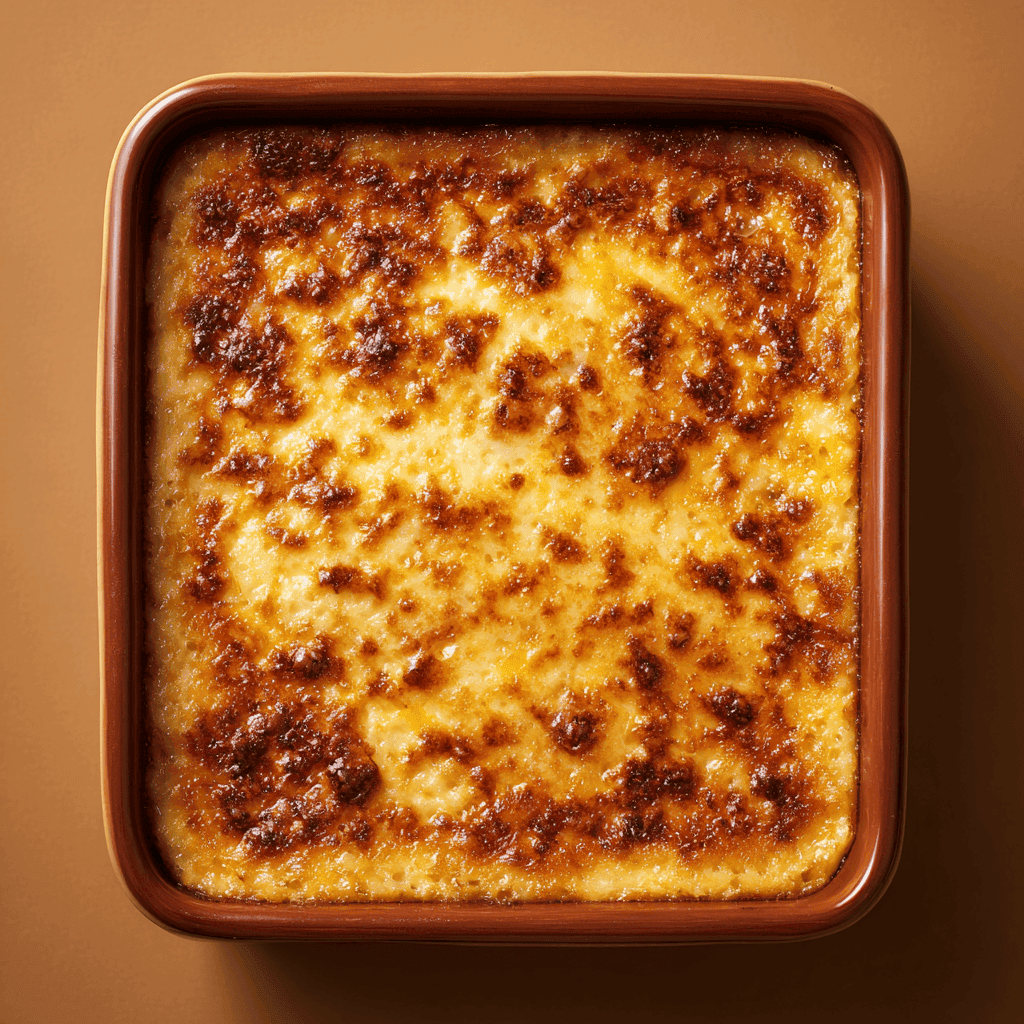 Best Milk Rice Pudding – Creamy Baked Comfort 4 golden condensed milk baked rice pudding in a rectangular baking dish