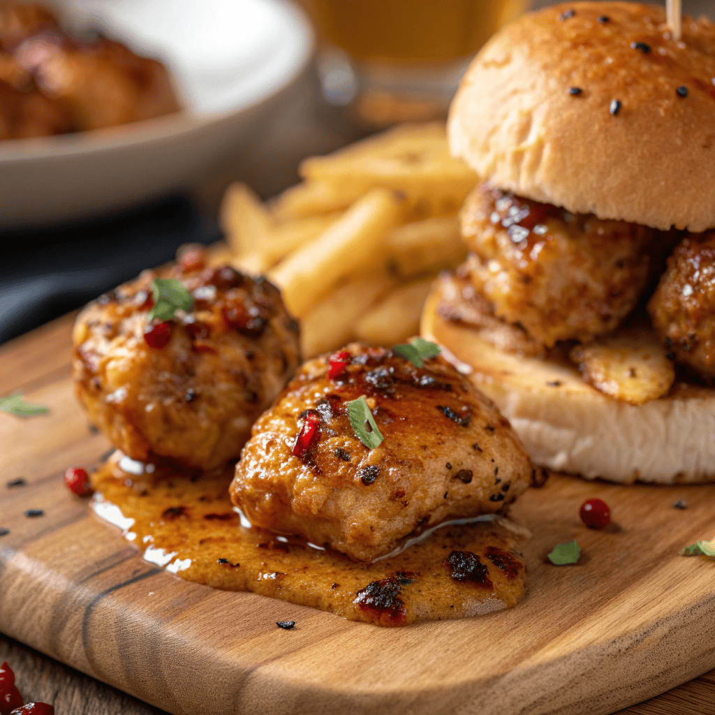 Juicy Cowboy Butter Chicken Bites Packed with Bold Flavor 3 Close-up of cowboy butter chicken bites showing crispy edges and buttery glaze
