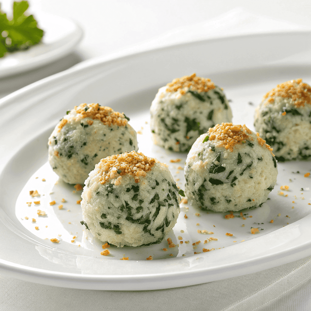 Baked spinach ricotta bites with golden breadcrumb tops arranged on a parchment-lined tray in a close hero shot.