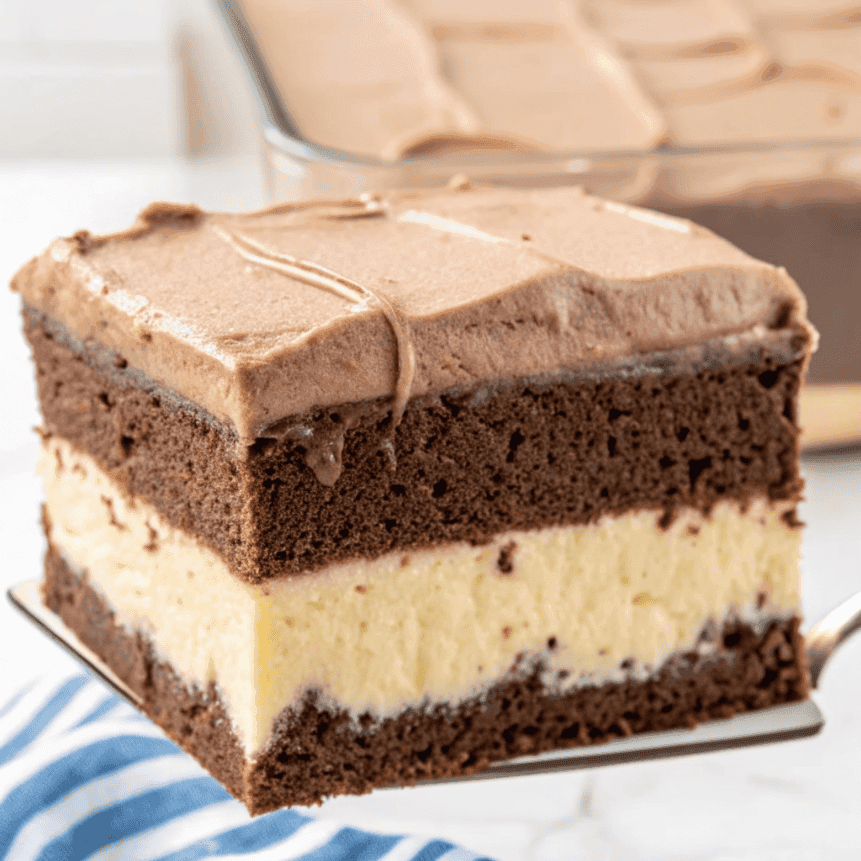 Italian Love Cake slice with three clean layers 